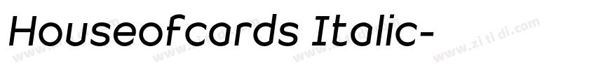 Houseofcards Italic字体转换